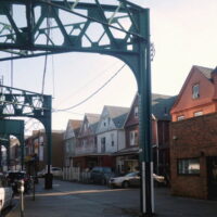 This is an image of a Corona Train Trestle and Houses