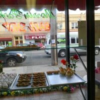 This is an image of the window of Morris Park Bake Shop