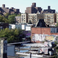 This is an image of Parchester Rooftops With Graffiti