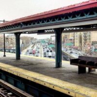 This is an image of Parkchester Subway Station With View of Cross Bronx Expressway