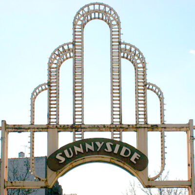 This is an image of the metal Art Deco Sunnyside Sign