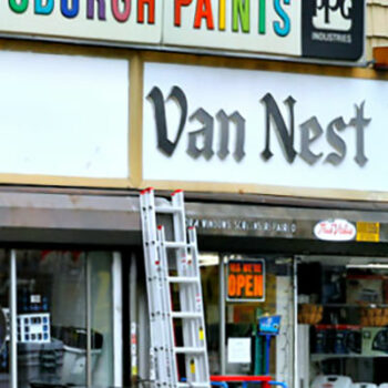 This is an image of a Van Nest Hardware Sign