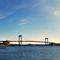 Throgs Neck Bridge Seen From Locust Point in Throggs Neck